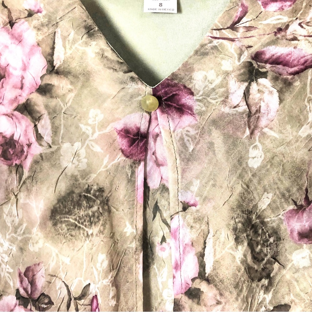 Romantic Long Floral Dress Classic Chiffon Fully Lined Flutter Sleeves S… - Picture 3 of 11